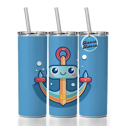 Boat Anchor Cute Skinny Tumbler 20oz with Straw Insulated Water Bottle Gift