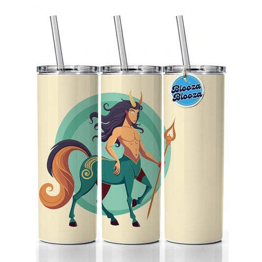 Centaur Greek Mythology Skinny Tumbler 20oz with Straw Insulated Water Bottle Gift