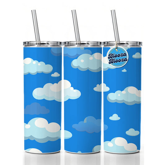 Clouds in the Sky Skinny Tumbler 20oz with Straw Insulated Water Bottle Gift