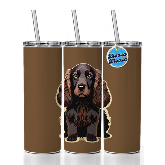 Cocker Spaniel Dark Standing Skinny Tumbler 20oz with Straw Insulated Water Bottle Gift