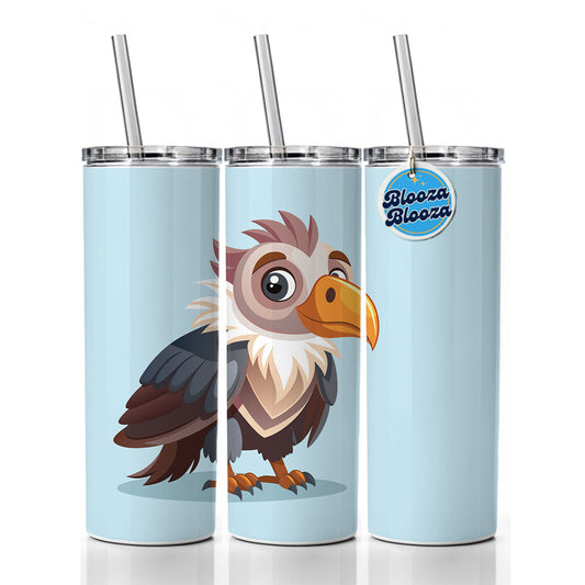Condor Bird Cute Skinny Tumbler 20oz with Straw Insulated Water Bottle Gift