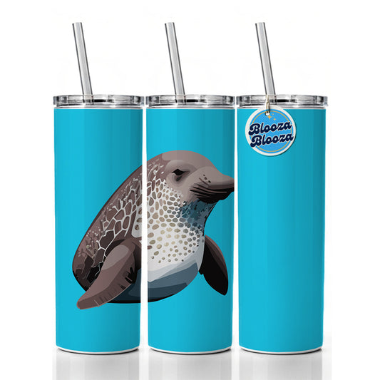 Dugong Sea Cow Skinny Tumbler 20oz with Straw Insulated Water Bottle Gift