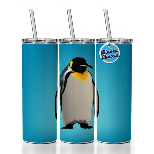 Emperor Penguin Skinny Tumbler 20oz with Straw Insulated Water Bottle Gift