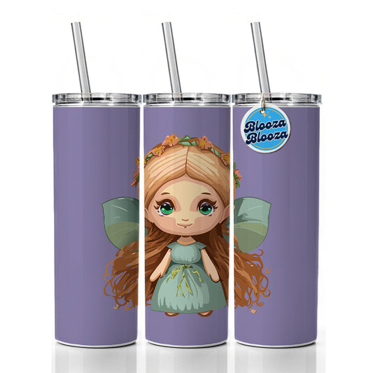 Fairy Cottagecore Pixie Skinny Tumbler 20oz with Straw Insulated Water Bottle Gift