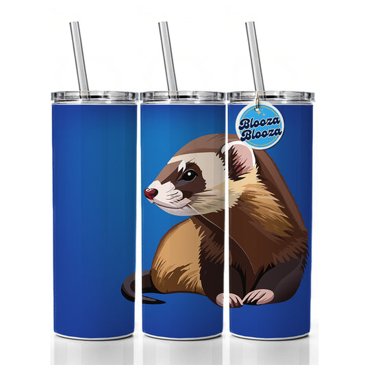 Ferret Friend Skinny Tumbler 20oz with Straw Insulated Water Bottle Gift