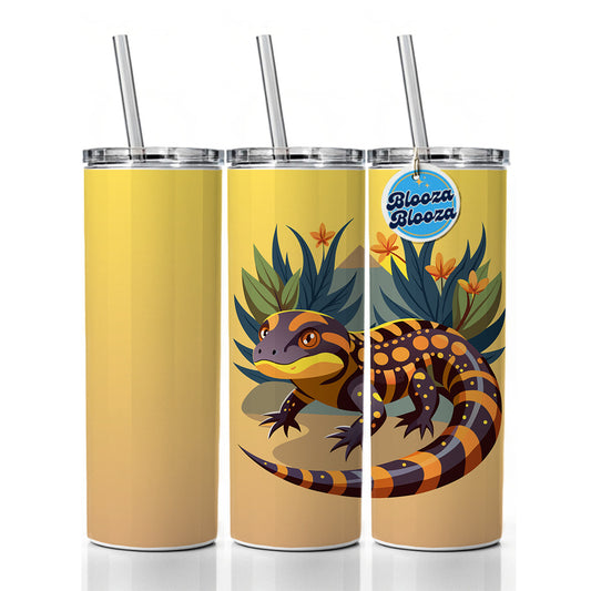 Gila Monster Skinny Tumbler 20oz with Straw Insulated Water Bottle Gift