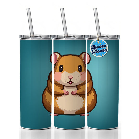 Hamster Cute Skinny Tumbler 20oz with Straw Insulated Water Bottle Gift