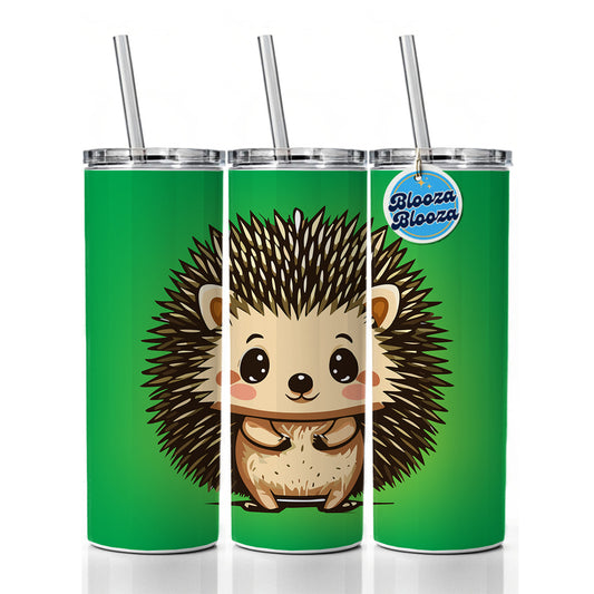 Hedgehog Cute Skinny Tumbler 20oz with Straw Insulated Water Bottle Gift