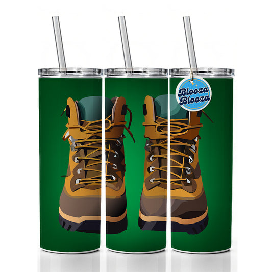 Hiking Boots Hiker Skinny Tumbler 20oz with Straw Insulated Water Bottle Gift
