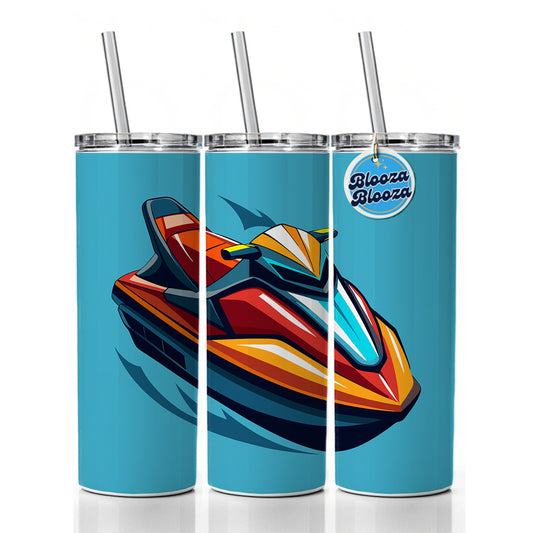 Jet Ski Water Sport Skinny Tumbler 20oz with Straw Insulated Water Bottle Gift