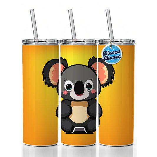 Koala Chibi Skinny Tumbler 20oz with Straw Insulated Water Bottle Gift