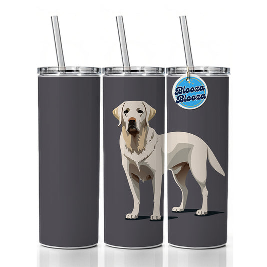 Labrador Retriever Dog Standing Skinny Tumbler 20oz with Straw Insulated Water Bottle Gift