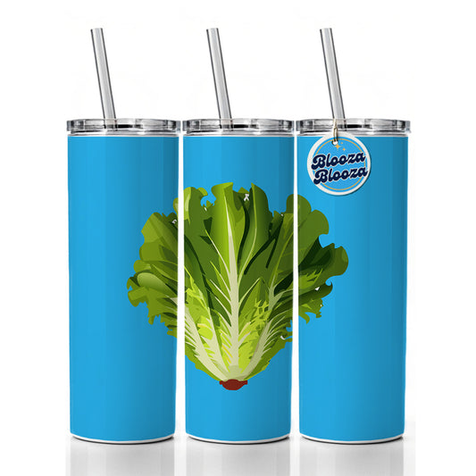 Lettuce Head Vegetable Skinny Tumbler 20oz with Straw Insulated Water Bottle Gift