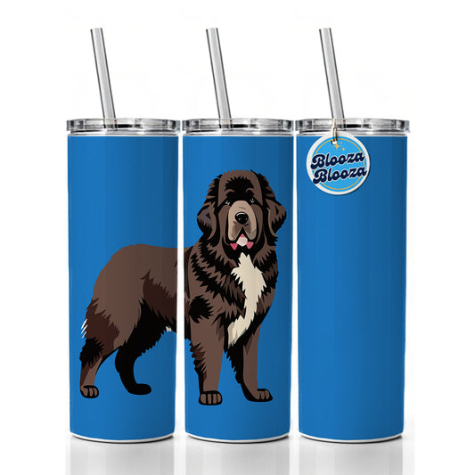Newfoundland Dog Standing Skinny Tumbler 20oz with Straw Insulated Water Bottle Gift
