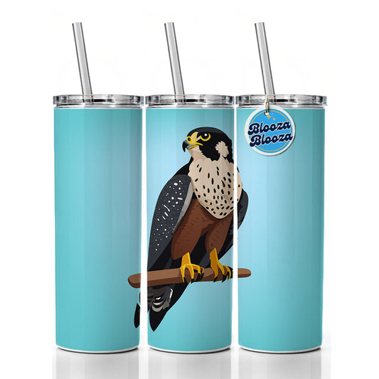 Peregrine Falcon Bird Skinny Tumbler 20oz with Straw Insulated Water Bottle Gift