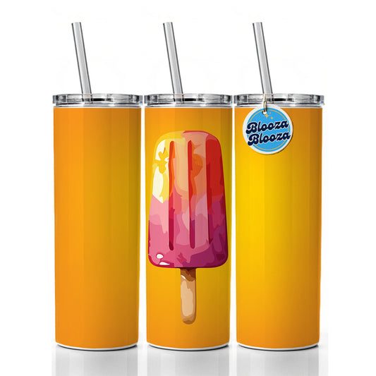 Popsicle Colorful Summer Dessert Skinny Tumbler 20oz with Straw Insulated Water Bottle Gift