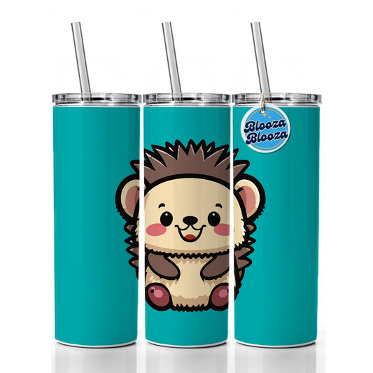 Porcupine Smiling Baby Skinny Tumbler 20oz with Straw Insulated Water Bottle Gift