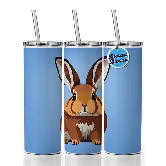 Rabbit Bunny Sweet Woodland Animal Skinny Tumbler 20oz with Straw Insulated Water Bottle Gift