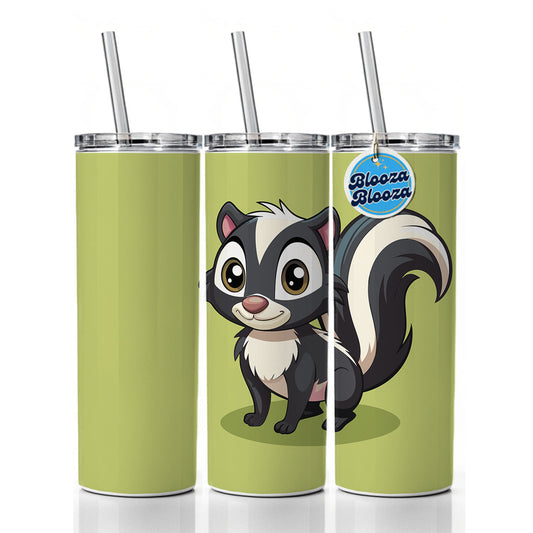 Skunk Cute Skinny Tumbler 20oz with Straw Insulated Water Bottle Gift