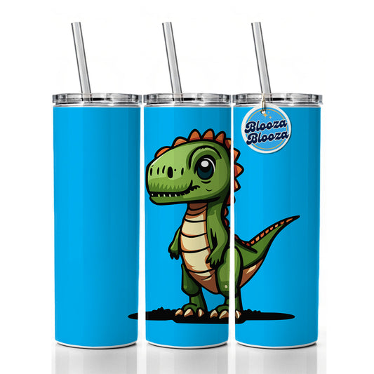 T-Rex Tyrannosaurus Dinosaur Cute Skinny Tumbler 20oz with Straw Insulated Water Bottle Gift