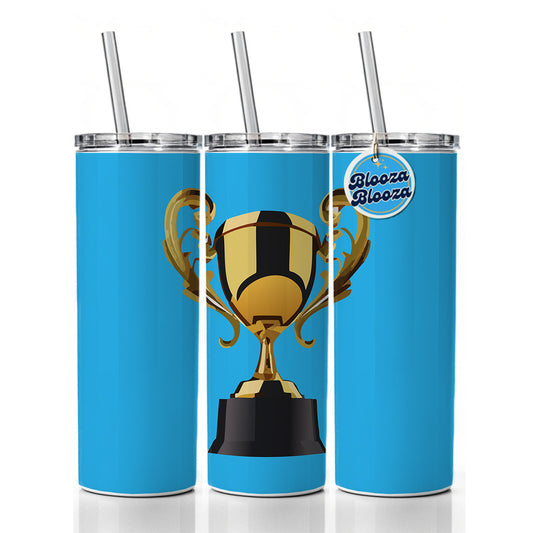 Trophy Award Skinny Tumbler 20oz with Straw Insulated Water Bottle Gift