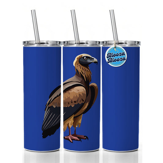 Vulture Bird of Prey Skinny Tumbler 20oz with Straw Insulated Water Bottle Gift