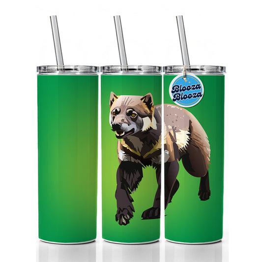 Wolverine Walking Skinny Tumbler 20oz with Straw Insulated Water Bottle Gift