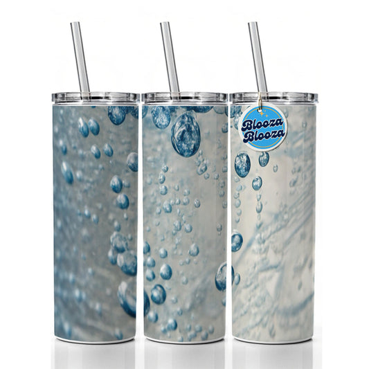 Water Liquid Closeup Funny Skinny Tumbler 20oz with Straw Insulated Water Bottle Gift