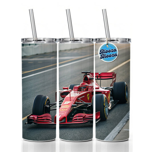 Red Racing Sports Car Skinny Tumbler 20oz with Straw Insulated Water Bottle Gift