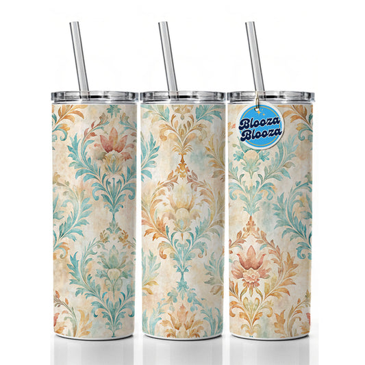 Beautiful Wallpaper Skinny Tumbler 20oz with Straw Insulated Water Bottle Gift