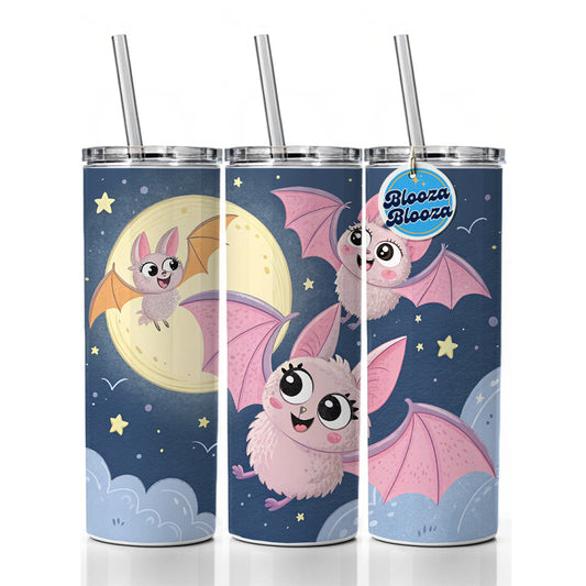 Kawaii Bats Skinny Tumbler 20oz with Straw Insulated Water Bottle Gift