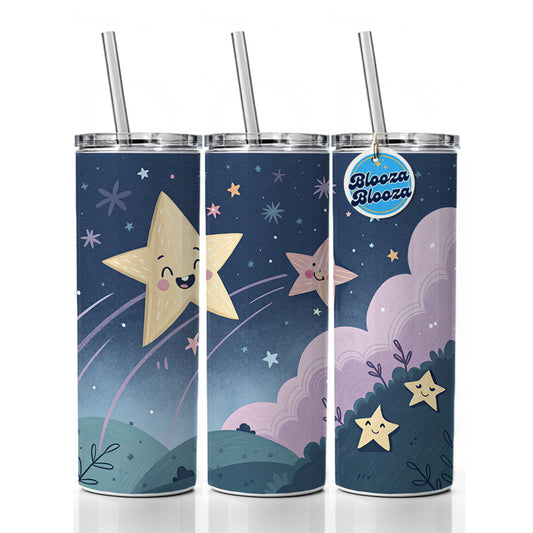 Kawaii Milky Way Skinny Tumbler 20oz with Straw Insulated Water Bottle Gift