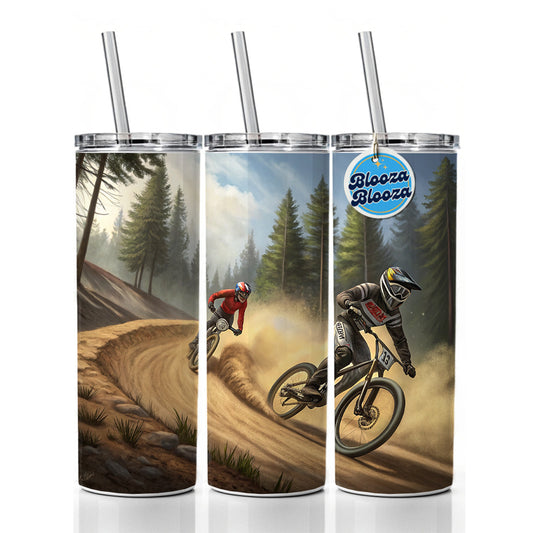 Bicycle Motocross Bikes Racing Skinny Tumbler 20oz with Straw Insulated Water Bottle Gift