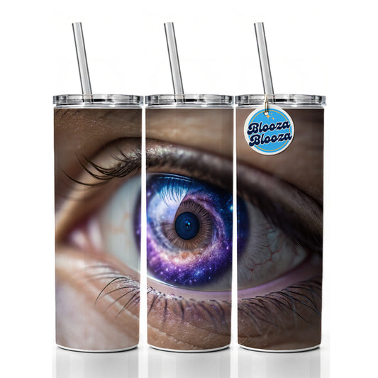 The Galaxy Seen Through Her Eyes Skinny Tumbler 20oz with Straw Insulated Water Bottle Gift