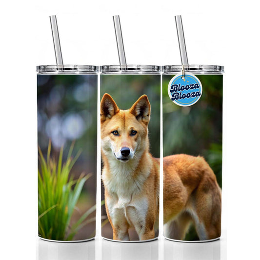 Australian Dingo Skinny Tumbler 20oz with Straw Insulated Water Bottle Gift