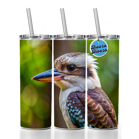 Australian Kookaburra Bird Skinny Tumbler 20oz with Straw Insulated Water Bottle Gift