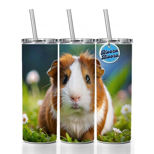 Guinea Pig Skinny Tumbler 20oz with Straw Insulated Water Bottle Gift