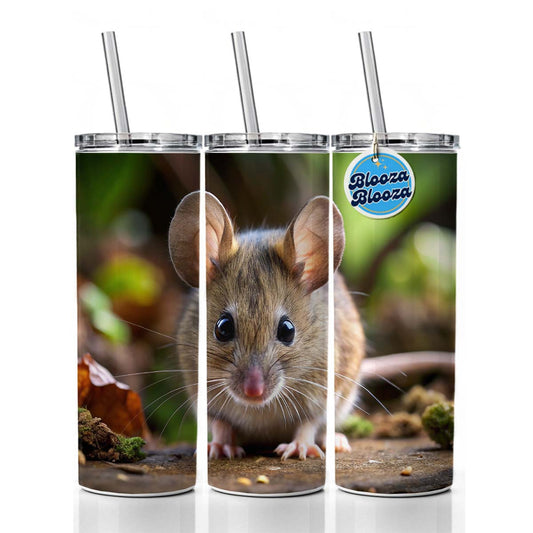 Mouse Skinny Tumbler 20oz with Straw Insulated Water Bottle Gift