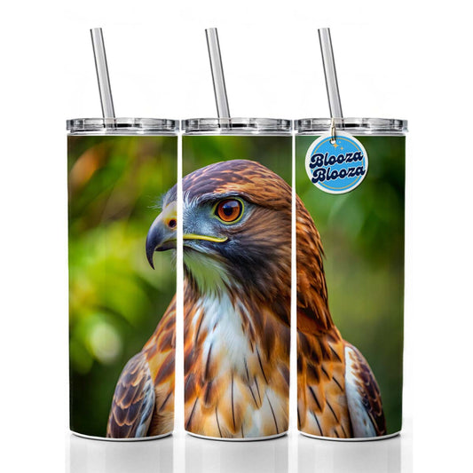 Red-Tailed Hawk Raptor Bird Of Prey Skinny Tumbler 20oz with Straw Insulated Water Bottle Gift