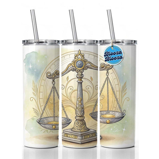 Scales Of Justice Lawyer Judge Paralegal Skinny Tumbler 20oz with Straw Insulated Water Bottle Gift