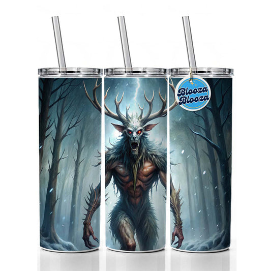 Wendigo Algonquian Folklore Monster Creature Skinny Tumbler 20oz with Straw Insulated Water Bottle Gift