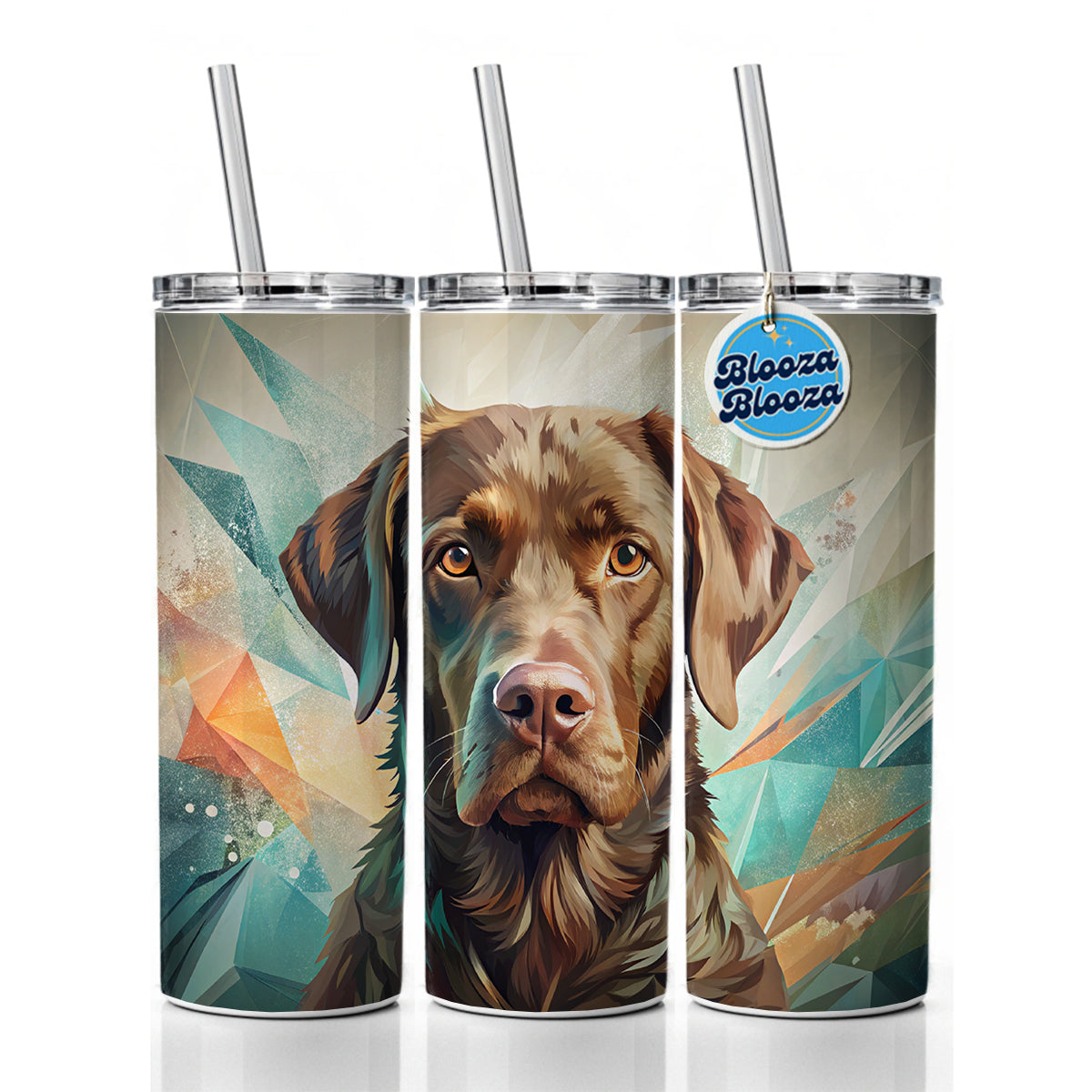 Chesapeake Bay Retriever Dog Contemporary Art Skinny Tumbler 20oz with Straw Insulated Water Bottle Gift
