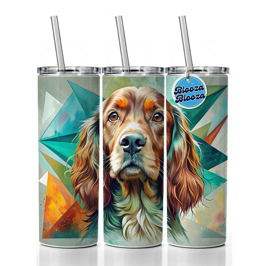 Irish Setter Dog Contemporary Art Skinny Tumbler 20oz with Straw Insulated Water Bottle Gift