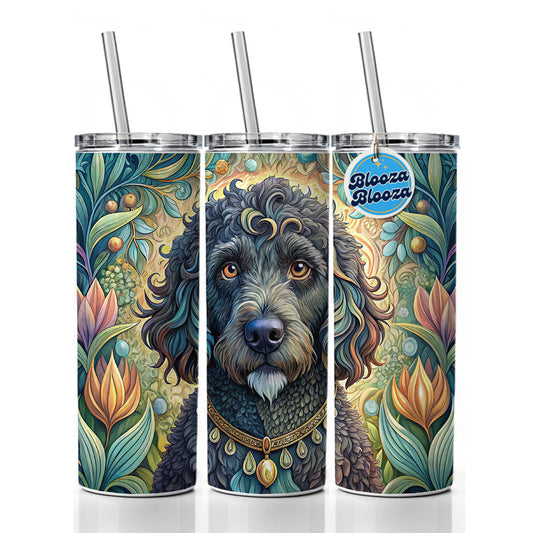 Portuguese Water Dog Art Nouveau Skinny Tumbler 20oz with Straw Insulated Water Bottle Gift