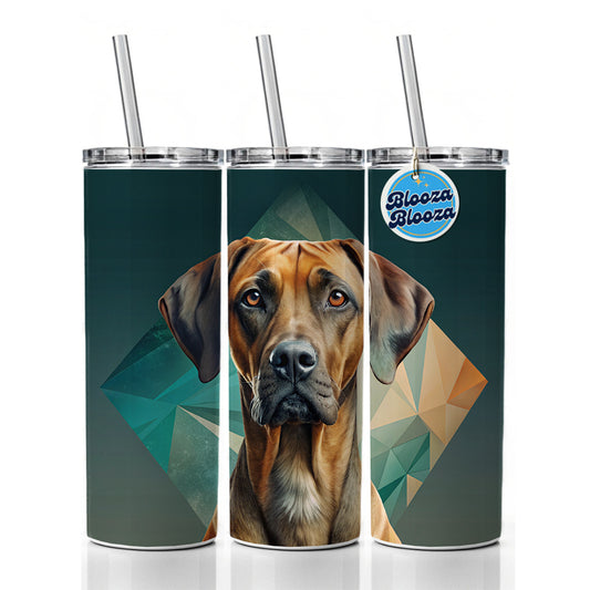 Rhodesian Ridgeback Dog Contemporary Art Skinny Tumbler 20oz with Straw Insulated Water Bottle Gift