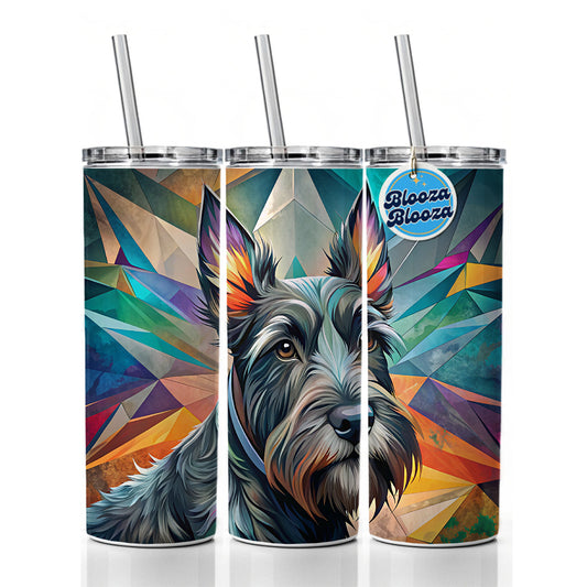 Scottish Terrier Dog Contemporary Art Skinny Tumbler 20oz with Straw Insulated Water Bottle Gift