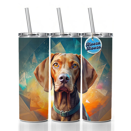 Vizsla Dog Contemporary Art Skinny Tumbler 20oz with Straw Insulated Water Bottle Gift