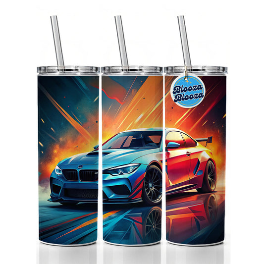 Modern German Muscle Tuner Car Art Skinny Tumbler 20oz with Straw Insulated Water Bottle Gift