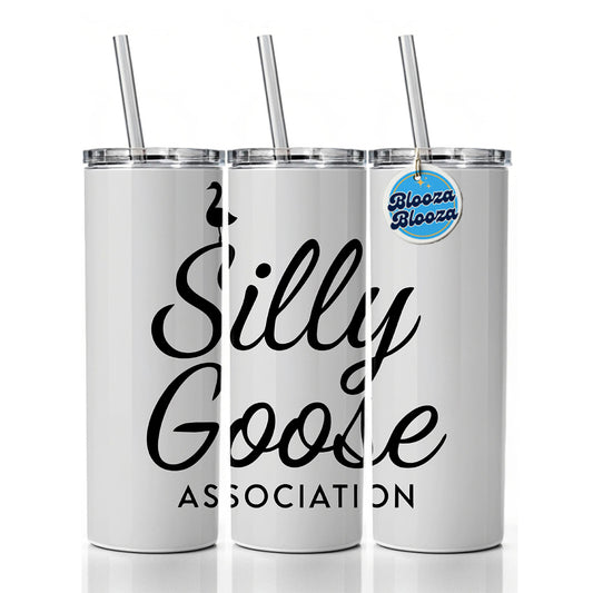 Silly Goose Association Cute Skinny Tumbler 20oz with Straw Insulated Water Bottle Gift