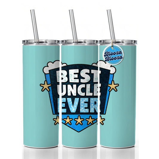 Best Uncle Ever Skinny Tumbler 20oz with Straw Insulated Water Bottle Gift